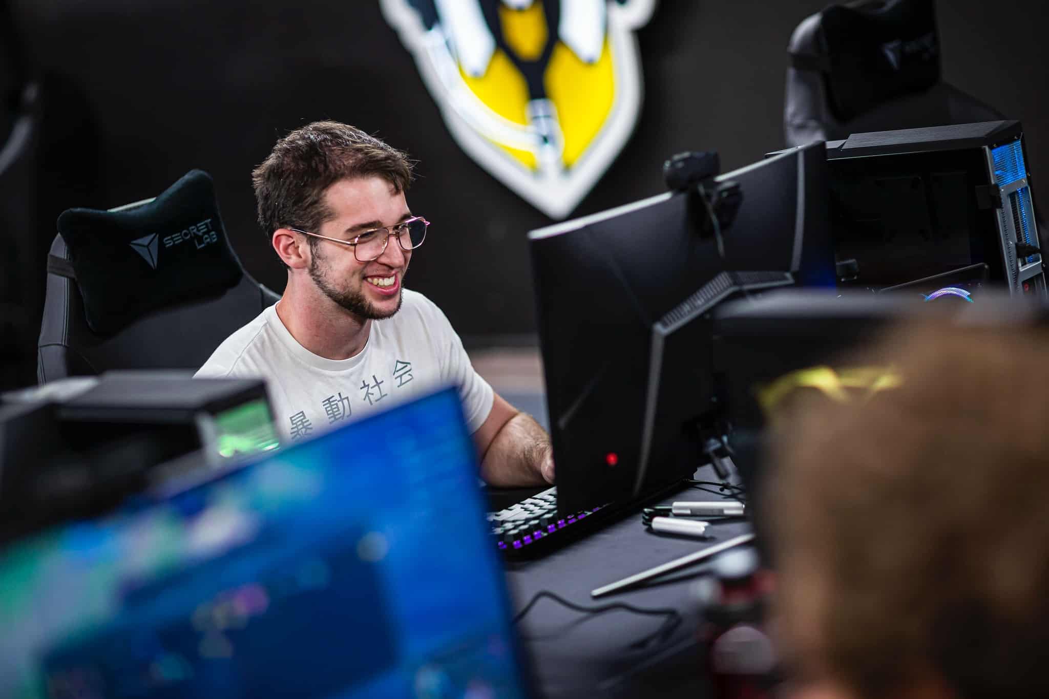 Esports male student gaming
