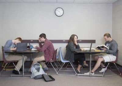 students studying