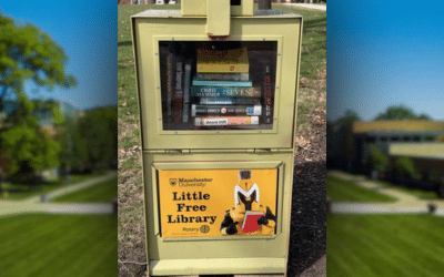 North Manchester Rotary's Little Free Library at Manchester University.